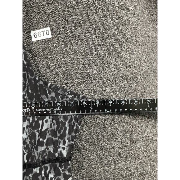 Torrid Leopard Mesh Midi Dress Womens 3X Dark Grey Sleeveless V-Neck Fairygoth - Picture 7 of 7